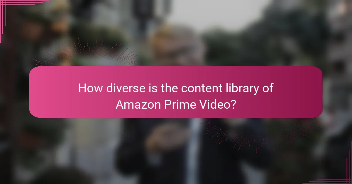 How diverse is the content library of Amazon Prime Video?