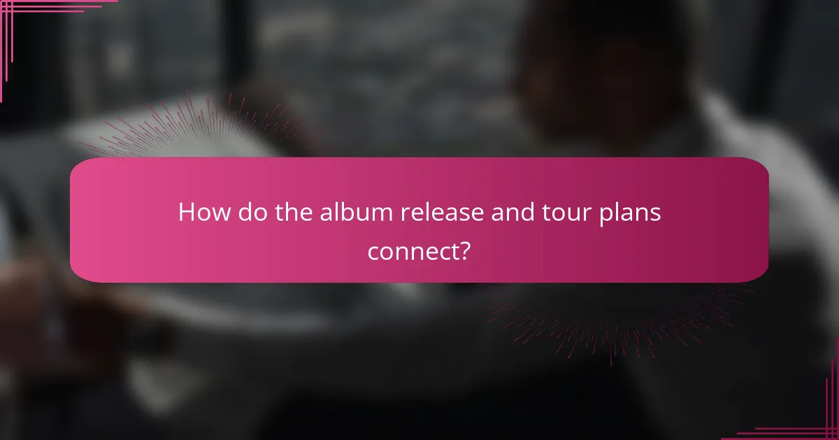 How do the album release and tour plans connect?