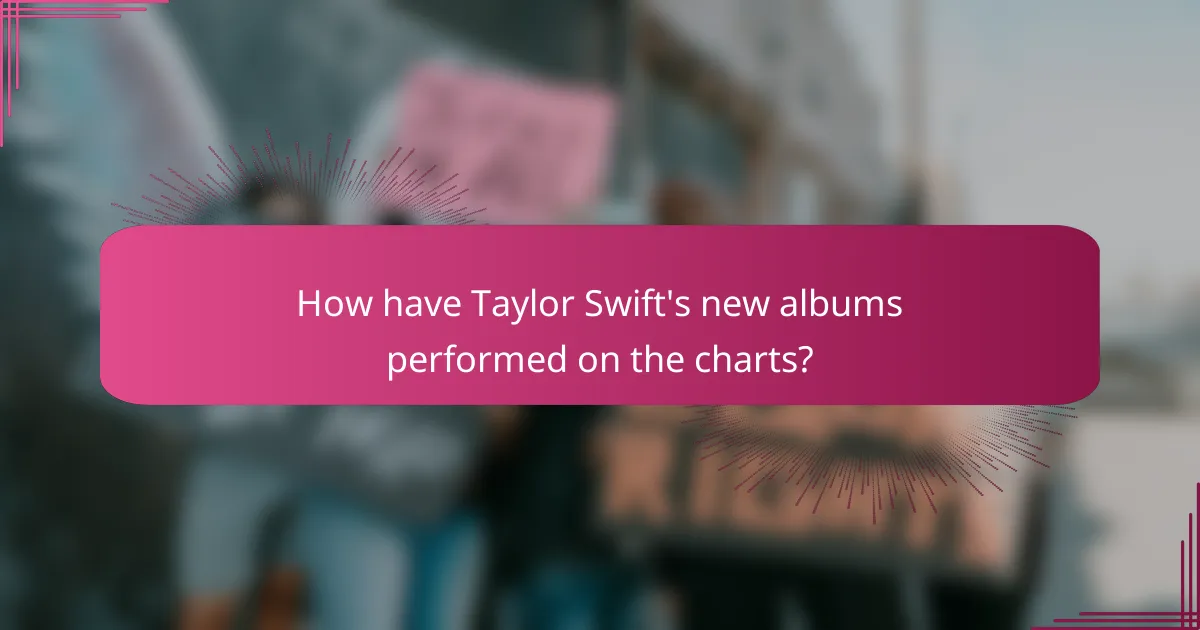 How have Taylor Swift's new albums performed on the charts?