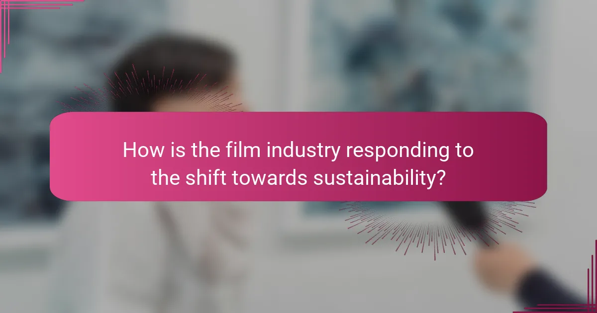 How is the film industry responding to the shift towards sustainability?