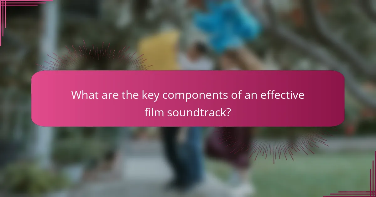 What are the key components of an effective film soundtrack?