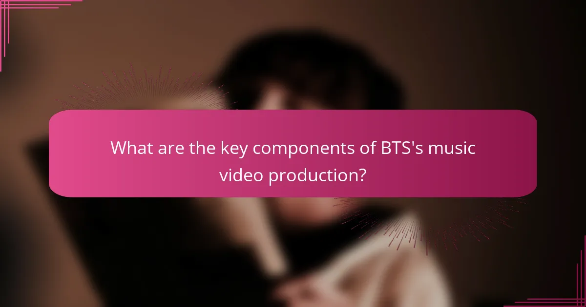 What are the key components of BTS's music video production?