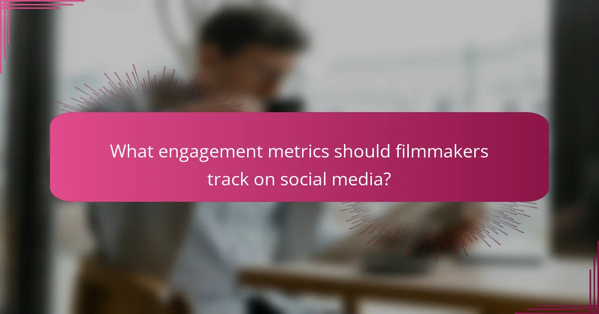 What engagement metrics should filmmakers track on social media?
