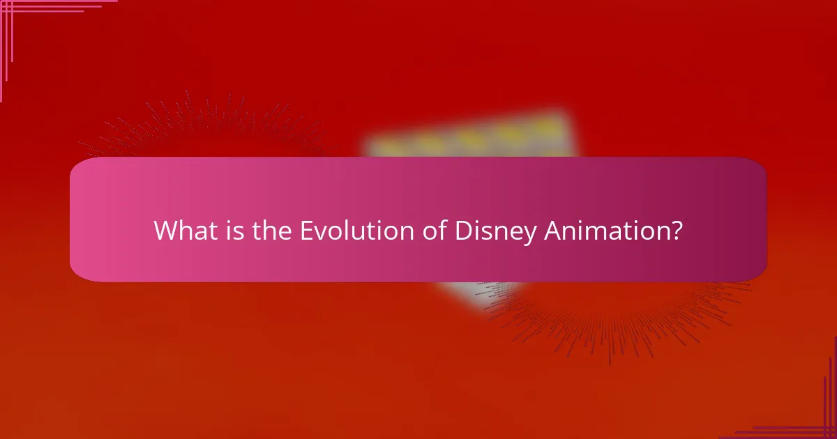 What is the Evolution of Disney Animation?