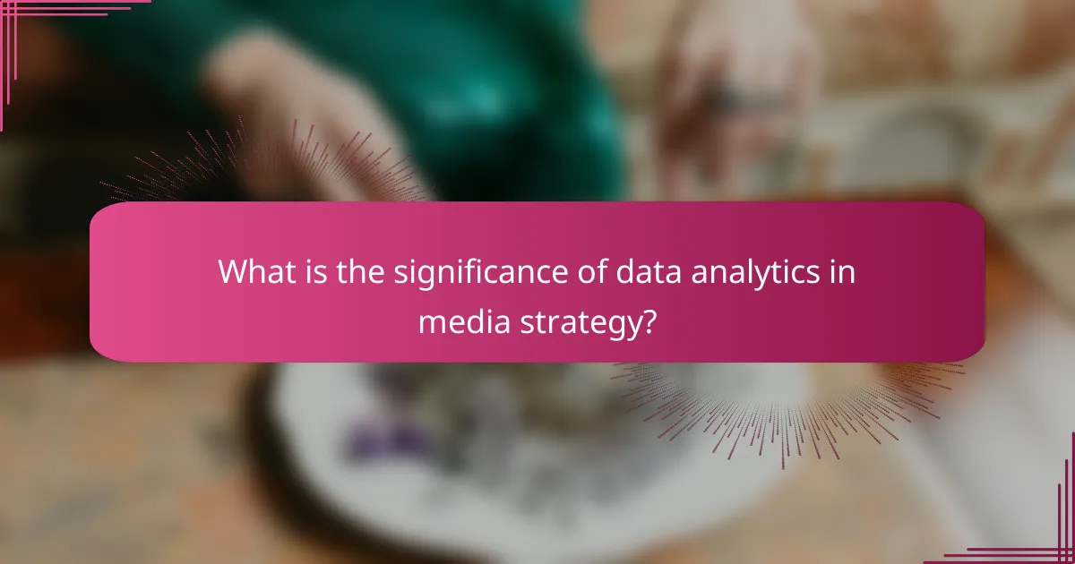 What is the significance of data analytics in media strategy?